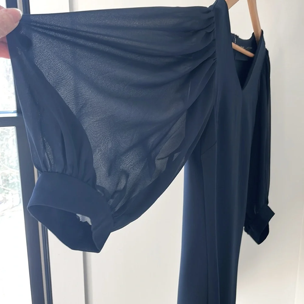 Ann Taylor Factory Size 2P Navy Blue Dress